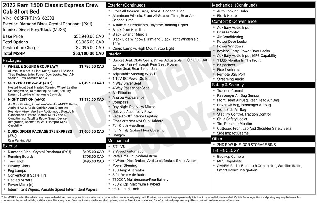 2022 RAM Ram 1500 Classic