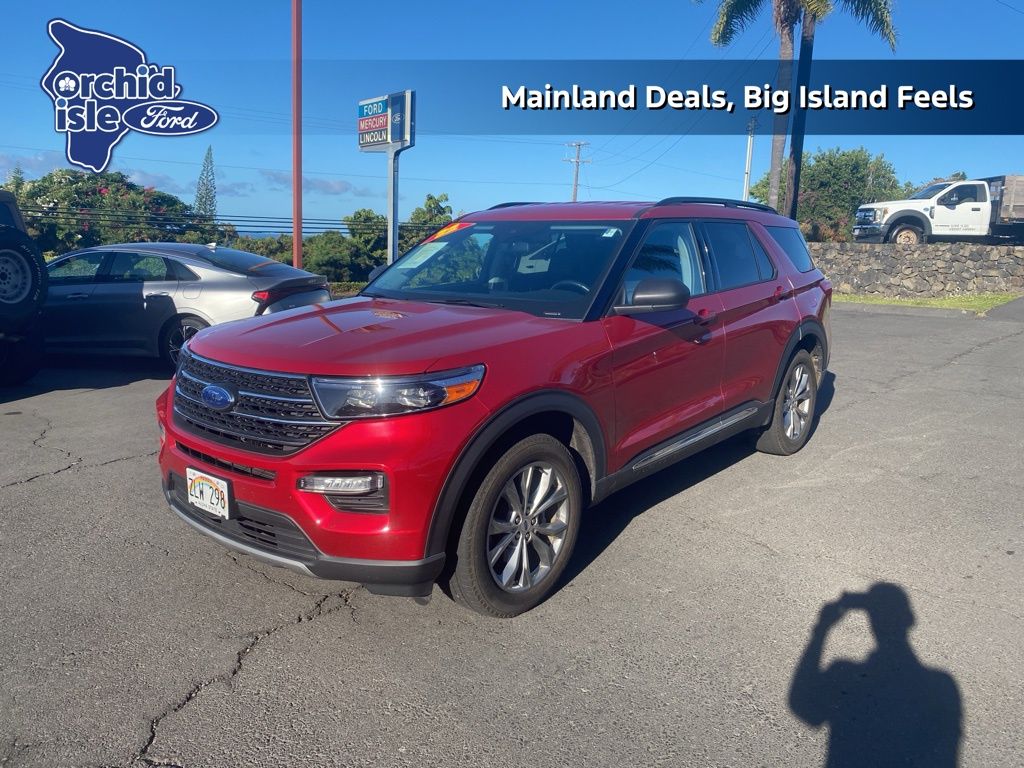 Used 2022 Ford Explorer XLT with VIN 1FMSK8DH4NGA65896 for sale in Hilo, HI
