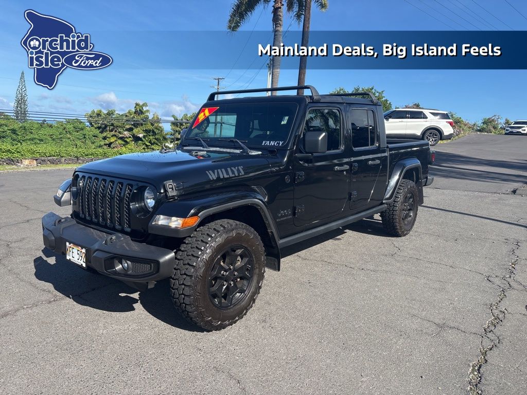 Used 2021 Jeep Gladiator WILLYS SPORT with VIN 1C6HJTAG3ML522002 for sale in Hilo, HI