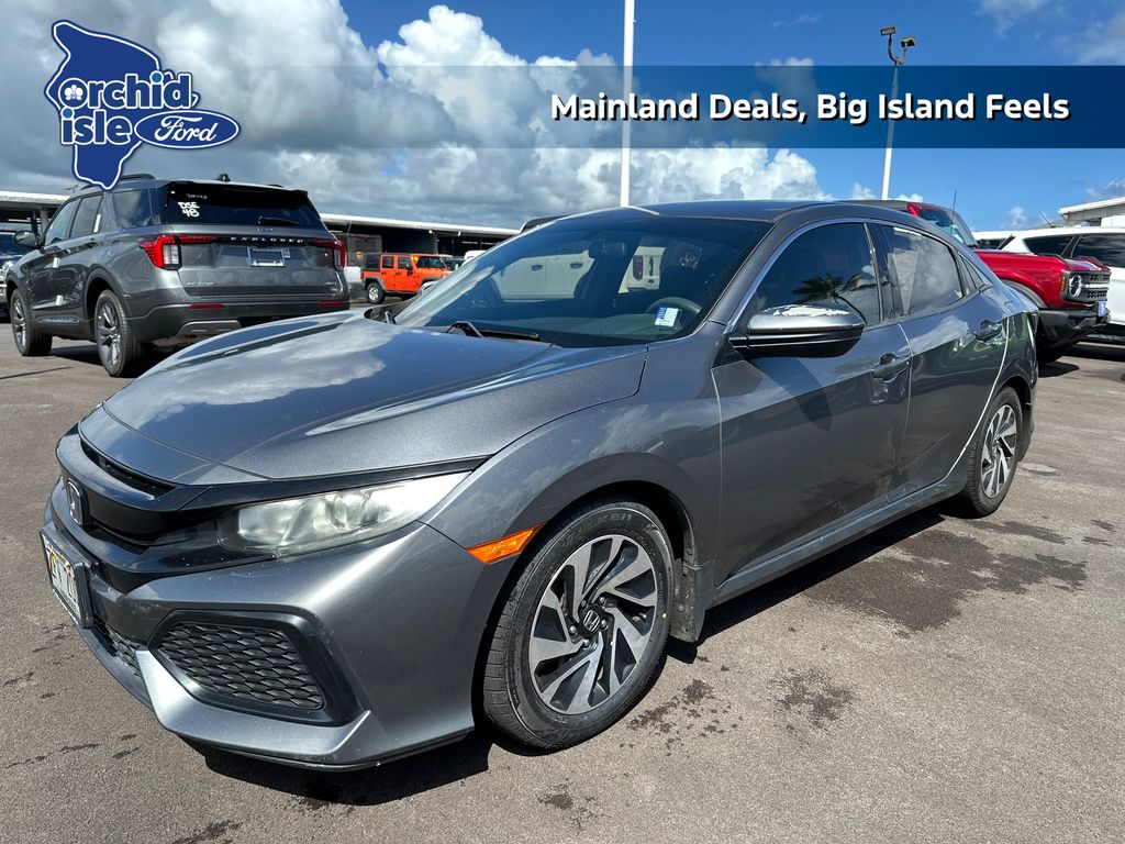 Used 2018 Honda Civic Hatchback LX with VIN SHHFK7H27JU221552 for sale in Hilo, HI
