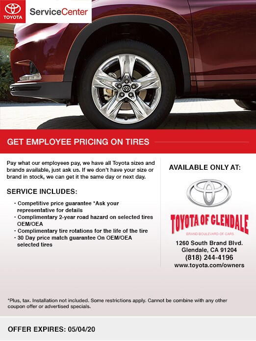 Toyota Service Specials Toyota of Glendale Glendale, CA
