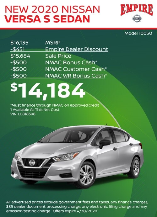 New Car Specials | Nissan Rebates and Finance Offers | Empire Nissan