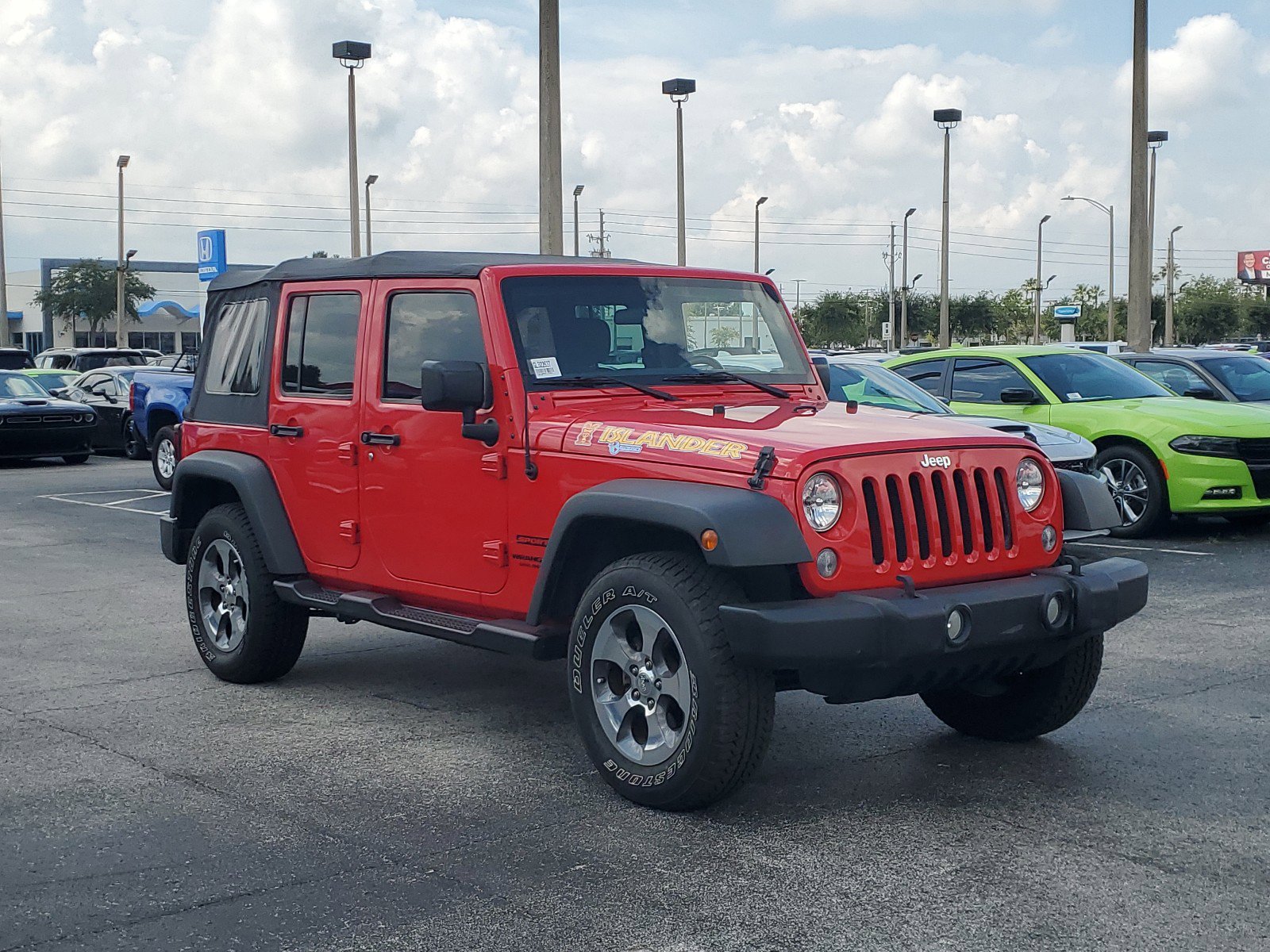 Used 2016 Jeep Wrangler Unlimited Sport with VIN 1C4BJWDGXGL322637 for sale in Orlando, FL