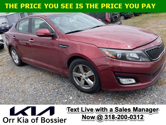 Used 2015 Kia Optima LX with VIN 5XXGM4A78FG513512 for sale in Bossier City, LA