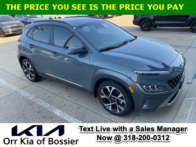 Used 2022 Hyundai Kona Limited with VIN KM8K5CA3XNU926681 for sale in Bossier City, LA