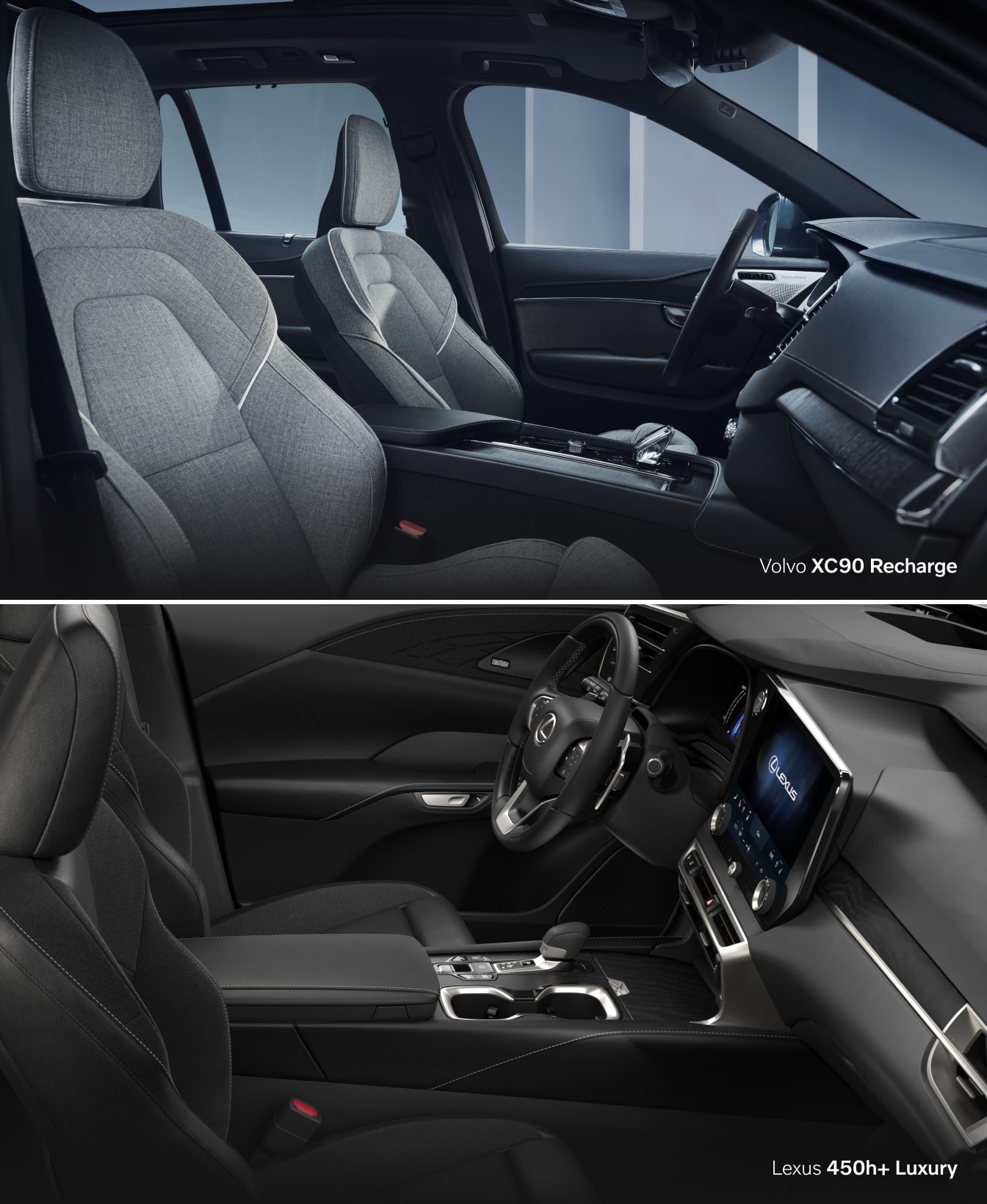 Lexus RX 450h+ Vs. Volvo XC90 Plug-In Hybrid Interior