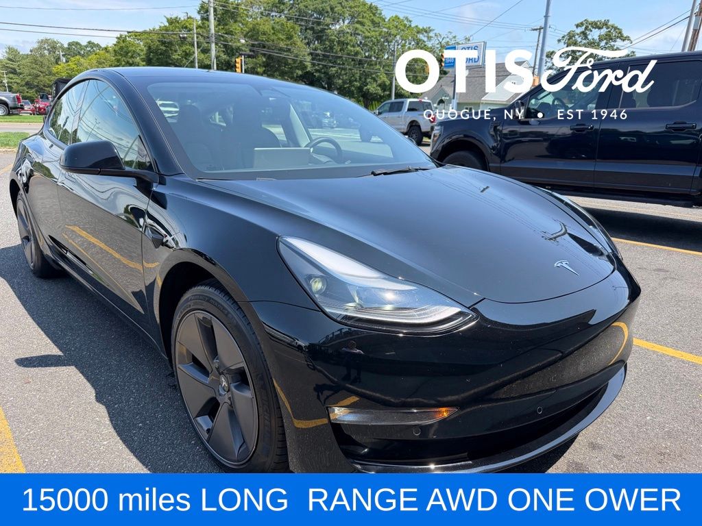 Used 2022 Tesla Model 3 Long Range with VIN 5YJ3E1EB7NF329821 for sale in Quogue, NY