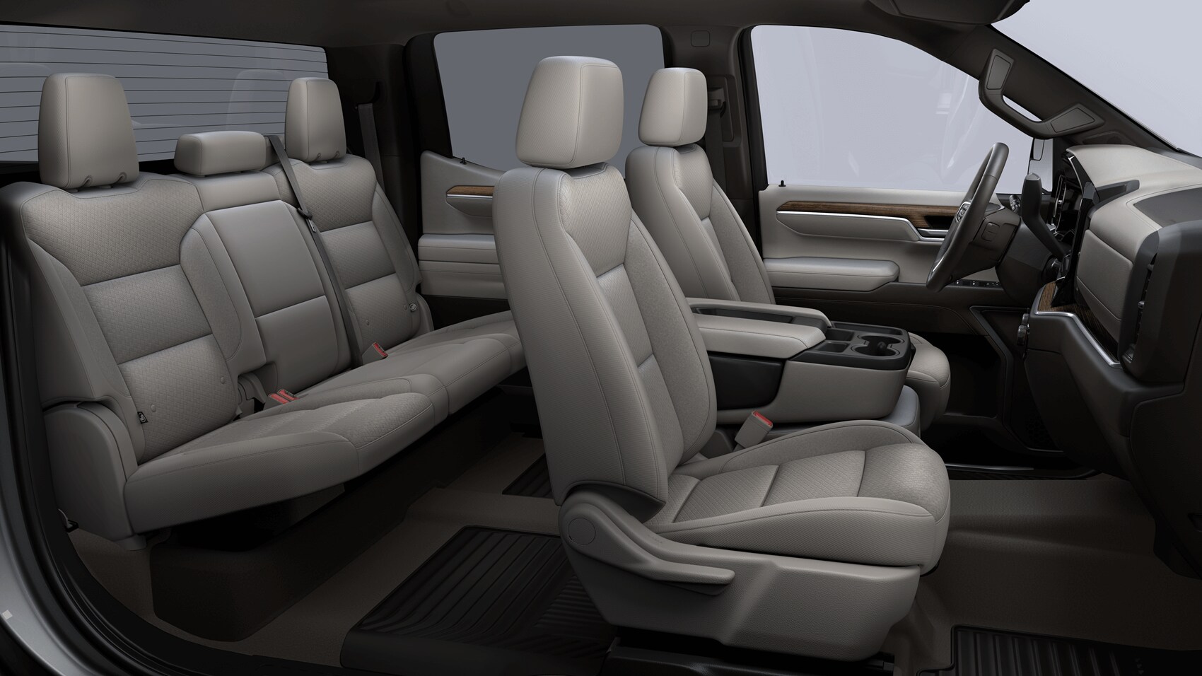 Silverado 1500 grey interior seating