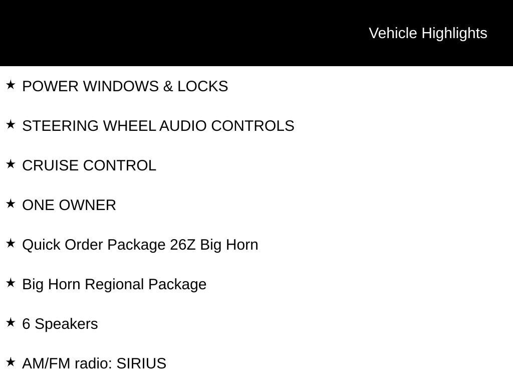 Used 2011 Ram 1500 Big Horn Truck