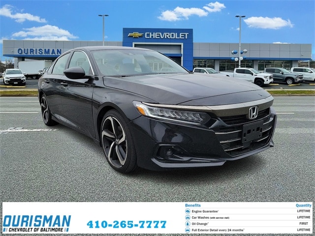 Used 2022 Honda Accord Sport with VIN 1HGCV1F35NA051177 for sale in Frederick, MD