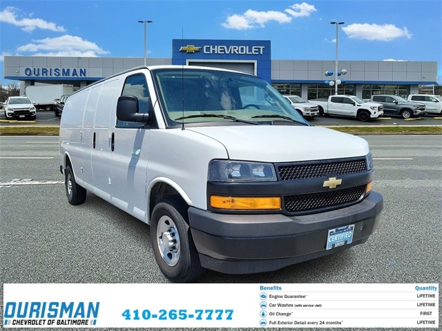 Certified 2021 Chevrolet Express Cargo Work Van with VIN 1GCWGBFP4M1261010 for sale in Frederick, MD