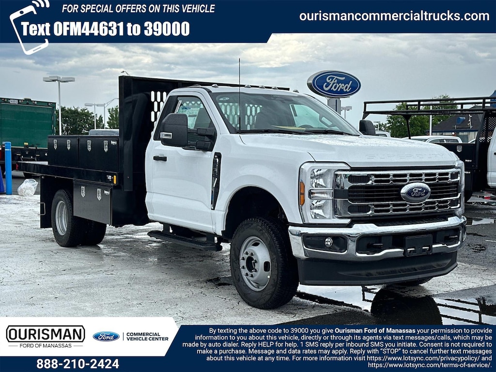 New 2024 Ford F-350 XL Regular Cab 4x4 w/ 12 Contractors Flatbed Flatbed