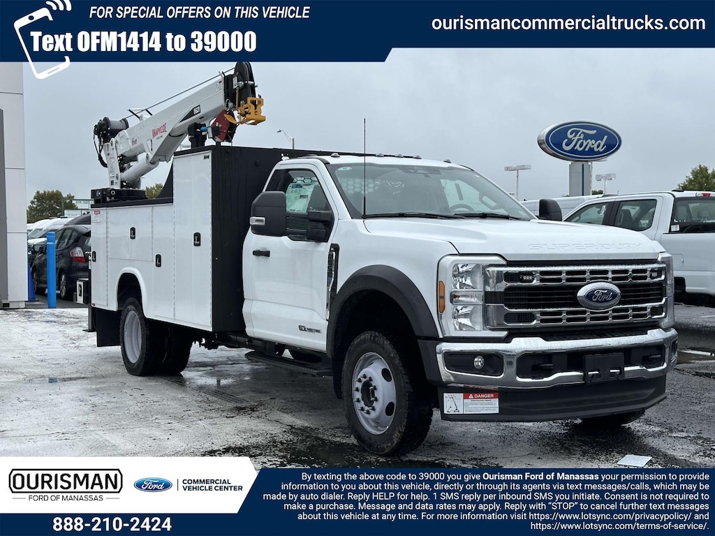 New 2024 Ford F-550 XL Regular Cab 4x4 w/ 11 Mechanics Crane Body Crane