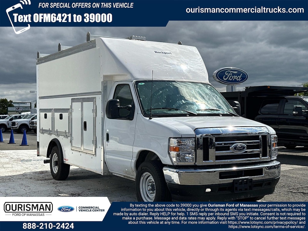 New 2025 Ford E-350 Cutaway 4x2 w/ 12 SRW Workport Enclosed Service Body Service
