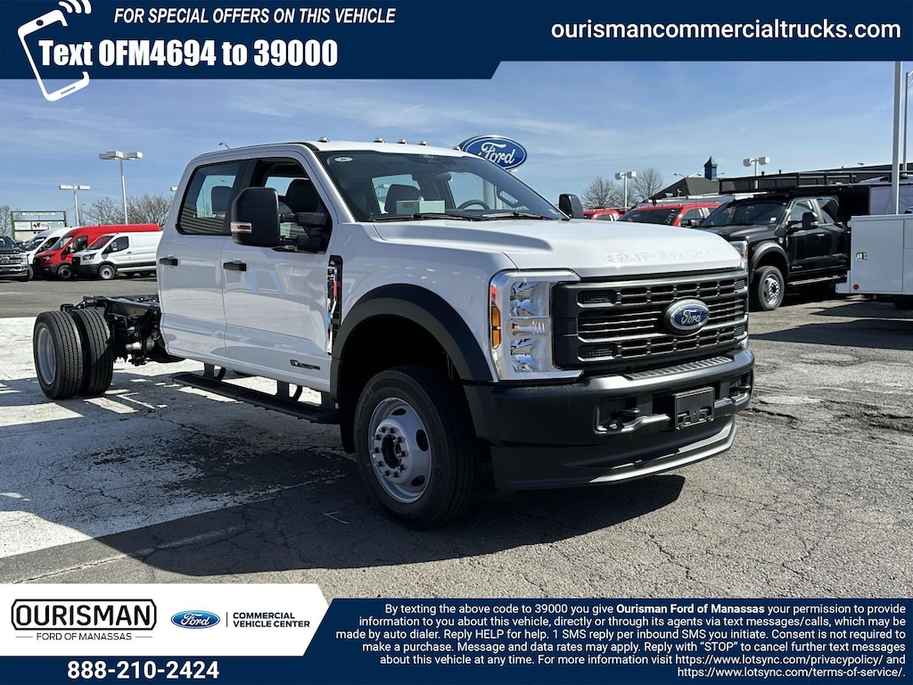New 2024 Ford F-550 XL Crew Cab 4x4 Bare Chassis 84 CA Crew Cab Chassis-Cab