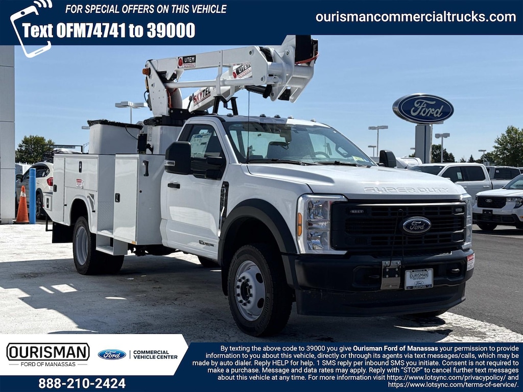New 2025 Ford F-450 XL Regular Cab 4x4 w/ 46 Foot Bucket Regular Cab Chassis-Cab