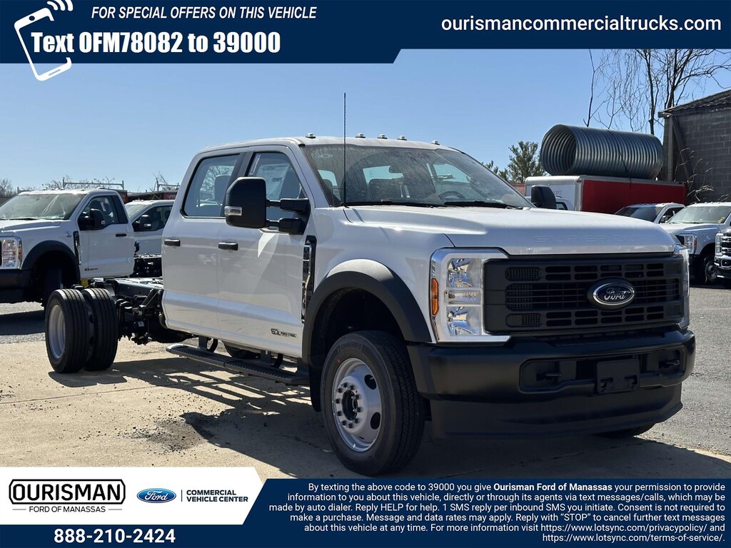 New 2025 Ford F-550 XL Crew Cab 4x4 Bare Chassis 84 CA Crew Cab Chassis-Cab