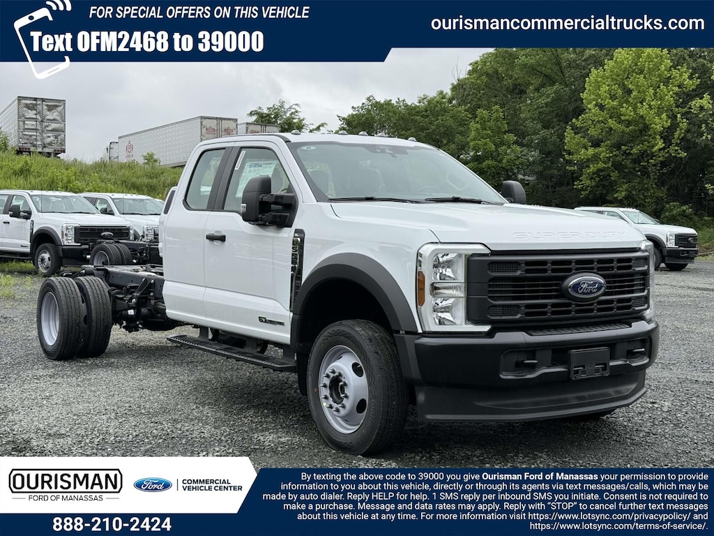 New 2025 Ford F-550 XL Super Cab 4x4 Bare Chassis 84 Extended Cab Chassis-Cab