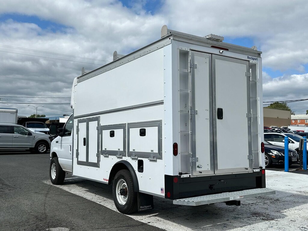 New 2025 Ford E-350 Cutaway 4x2 w/ 12 SRW Workport Enclosed Service Body Service