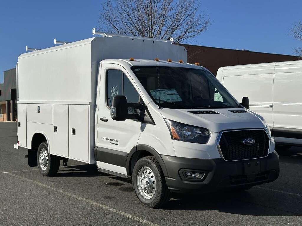 New 2024 Ford Transit-350 Cutaway AWD w/ 11 Reading Enclosed Service Bo Service