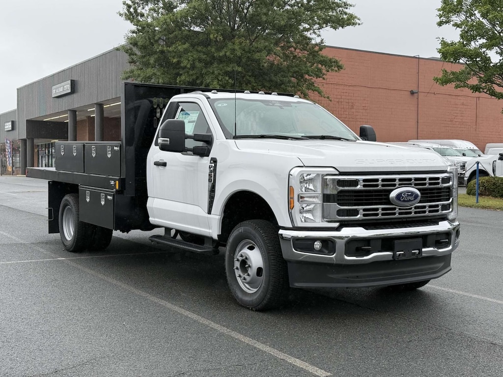 New 2024 Ford F-350 XL Regular Cab 4x4 w/ 12 Contractors Flatbed Flatbed