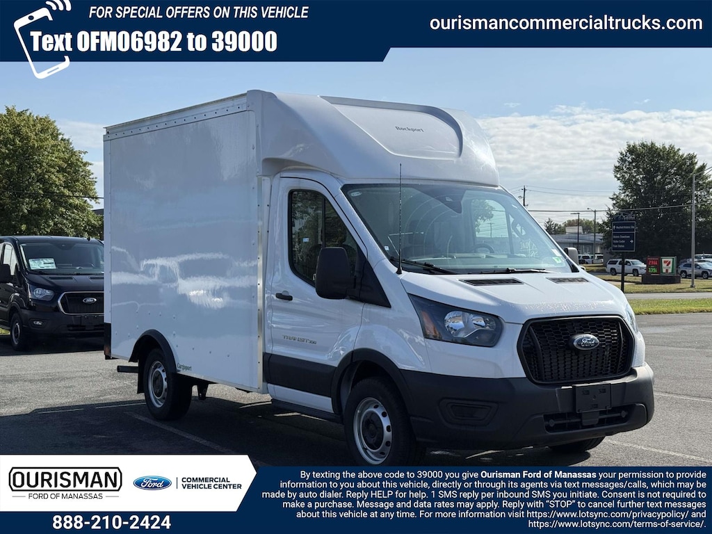 New 2024 Ford Transit-350 Cutaway RWD 10 Box w/ Rear Barn Doors Box