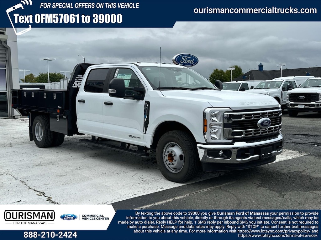 New 2024 Ford F-350 XL Crew Cab 4x2 w/ 10 Contractors Flatbed Flatbed