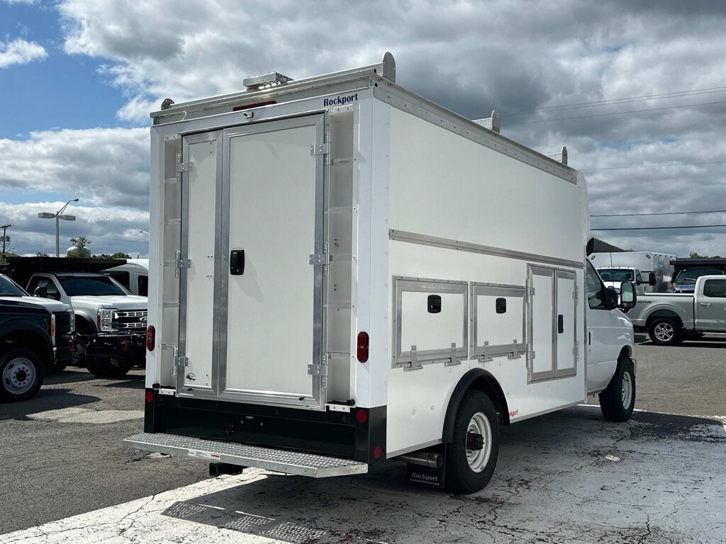 New 2025 Ford E-350 Cutaway 4x2 w/ 12 SRW Workport Enclosed Service Body Service