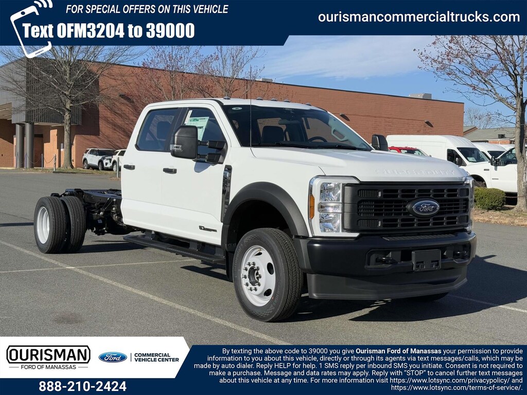 New 2025 Ford F-550 XL Crew Cab 4x4 84 CA Bare Chassis Crew Cab Chassis-Cab