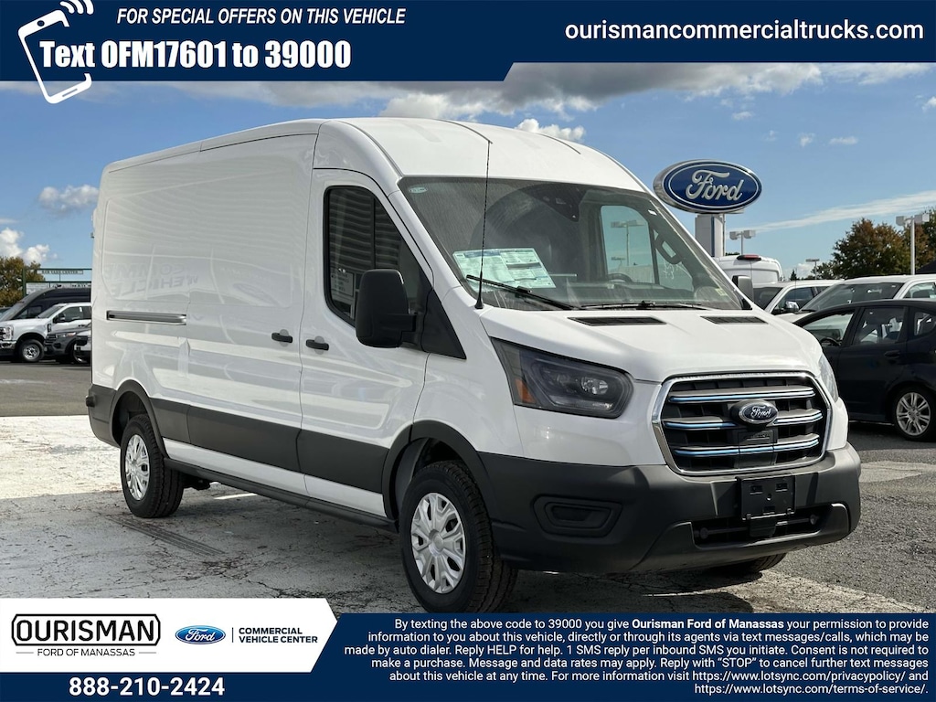 New 2024 Ford E-Transit Electric Transit 350 RWD Mid Roof 148 WB Van