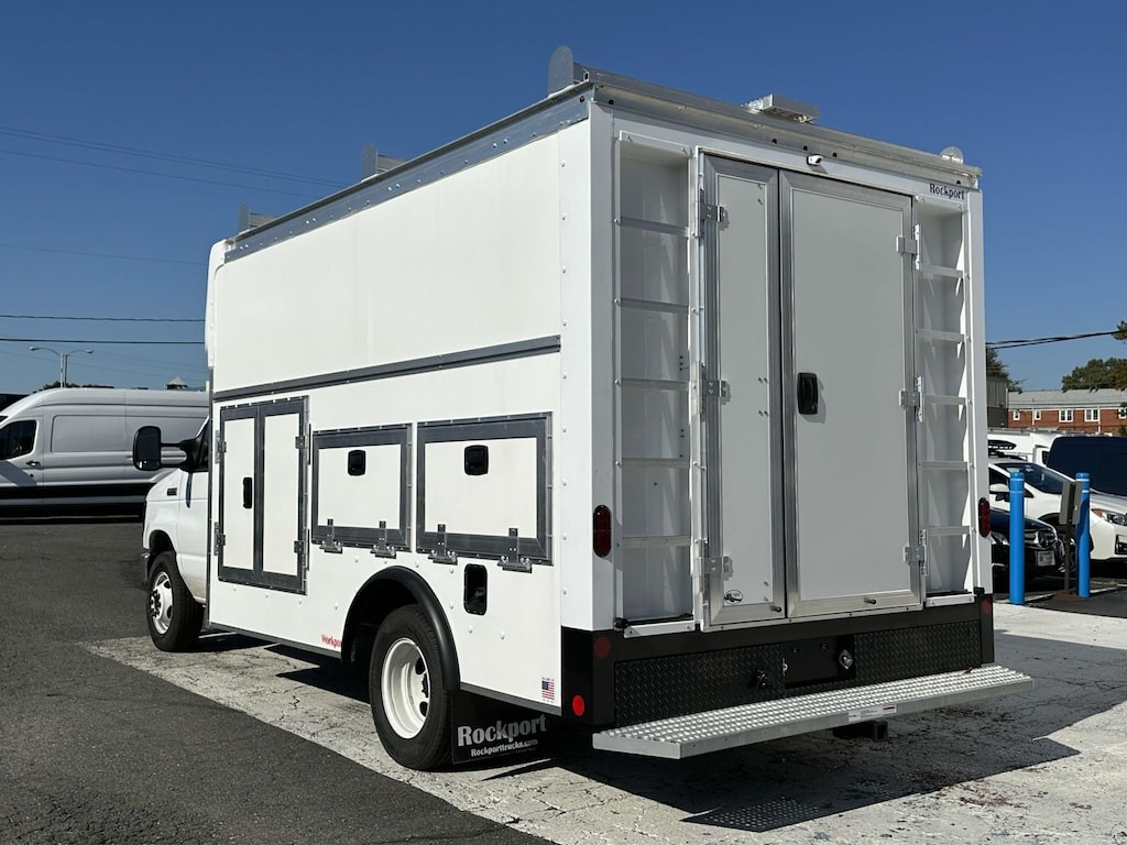 New 2025 Ford E-350 Cutaway 4x2 DRW w/ 12 Workport Enclosed Service Body Service