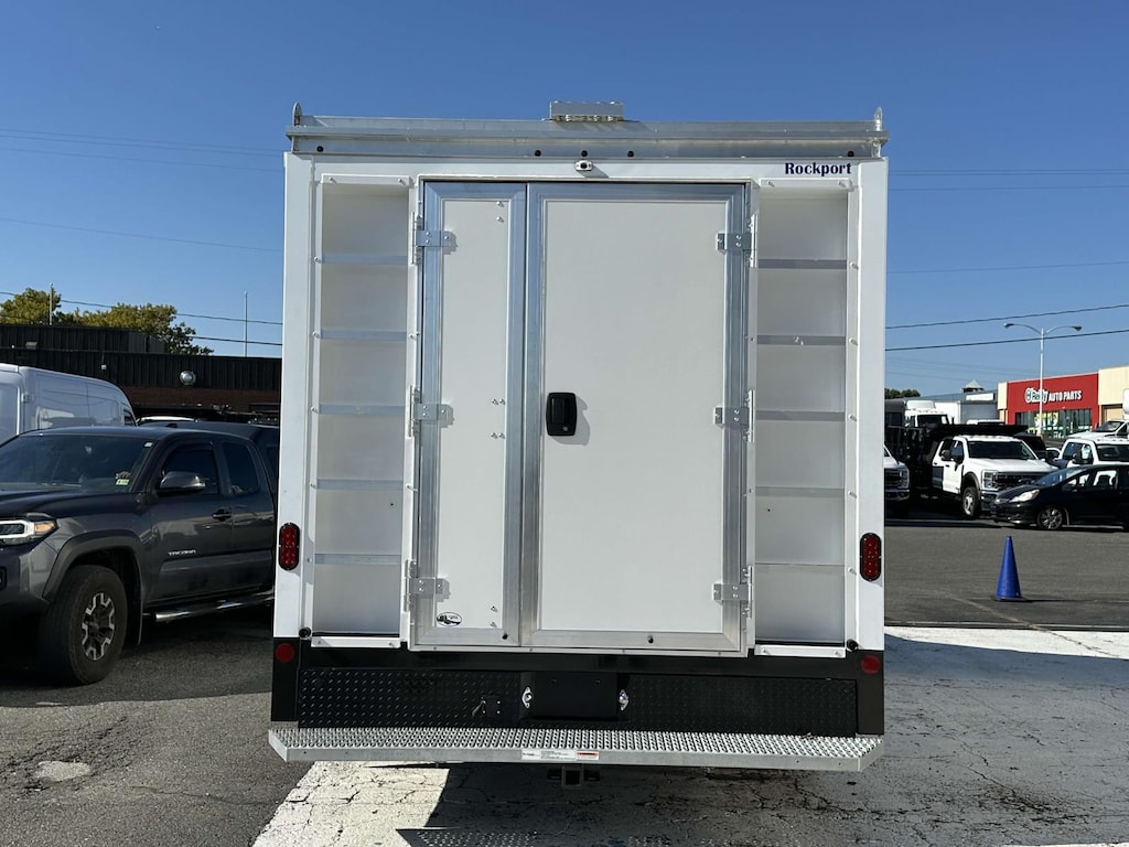 New 2025 Ford E-350 Cutaway 4x2 DRW w/ 12 Workport Enclosed Service Body Service