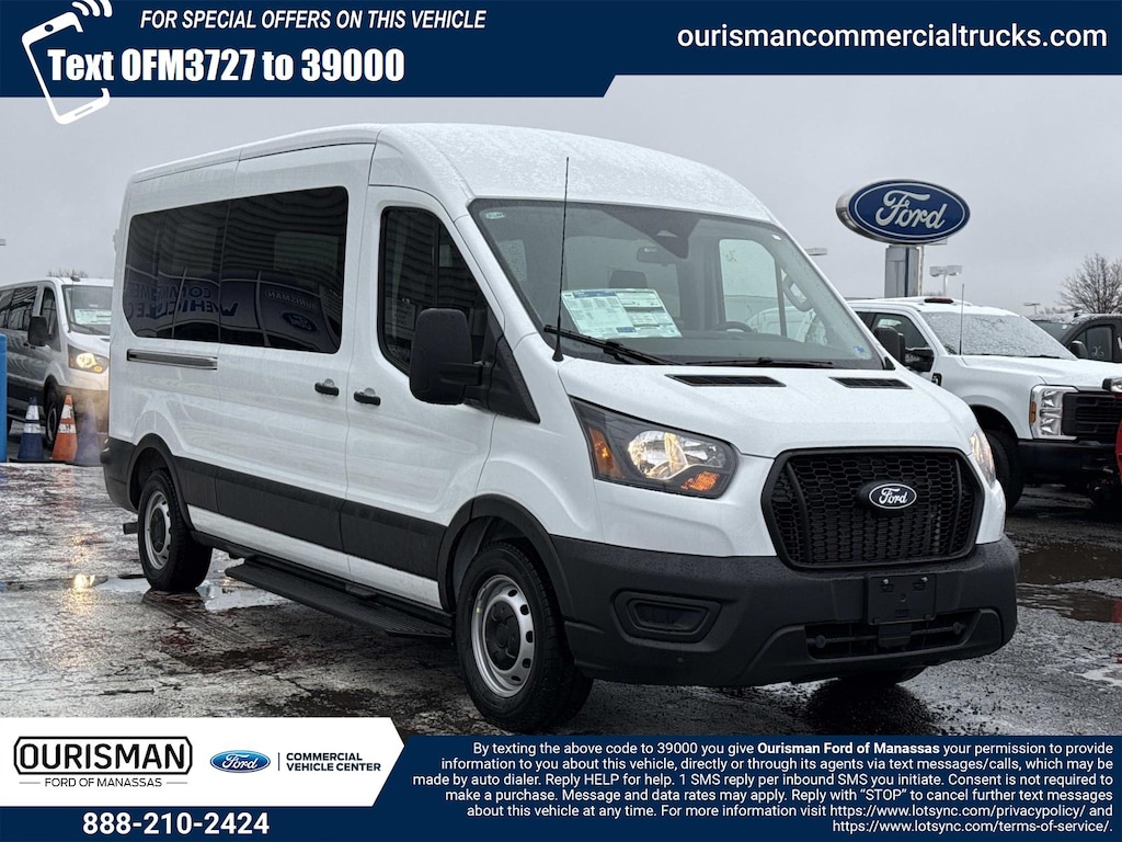 New 2026 Ford Transit Passenger Wagon RWD Mid Roof 15 Passenger Van Van