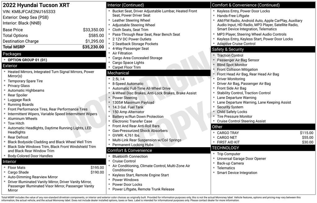 Used 2022 Hyundai Tucson XRT SUV