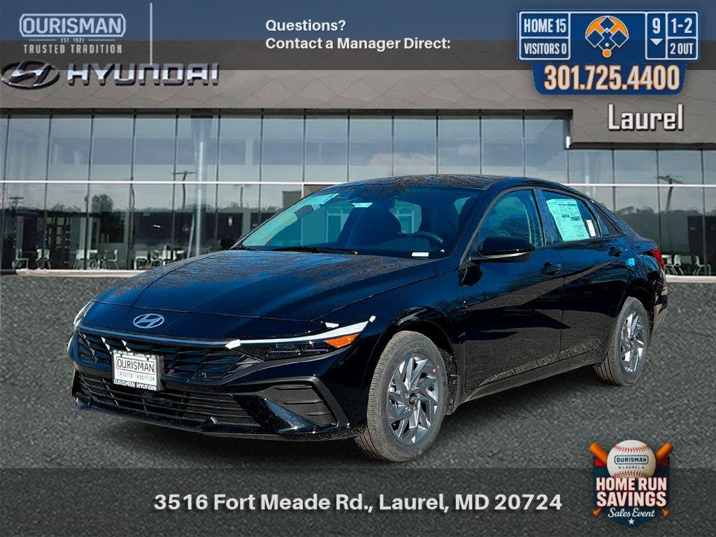 New 2026 Hyundai Elantra Hybrid Blue Sedan