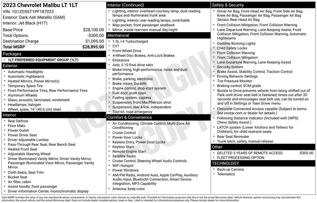 Used 2023 Chevrolet Malibu 1LT Sedan