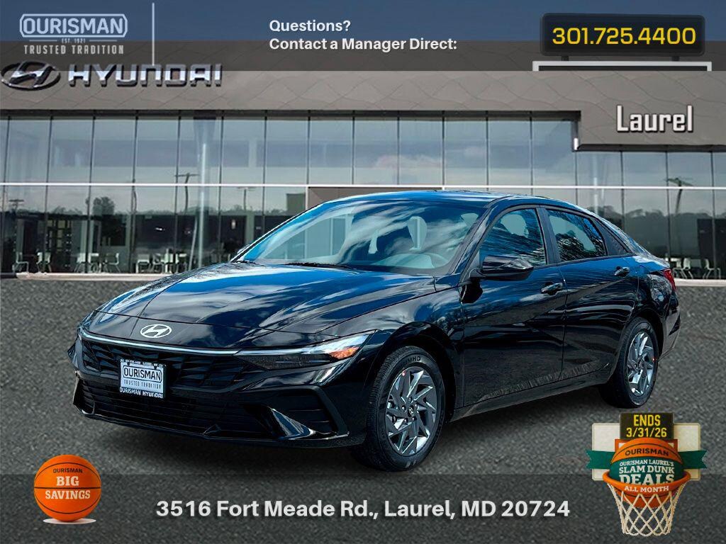 New 2026 Hyundai Elantra Hybrid Blue Sedan