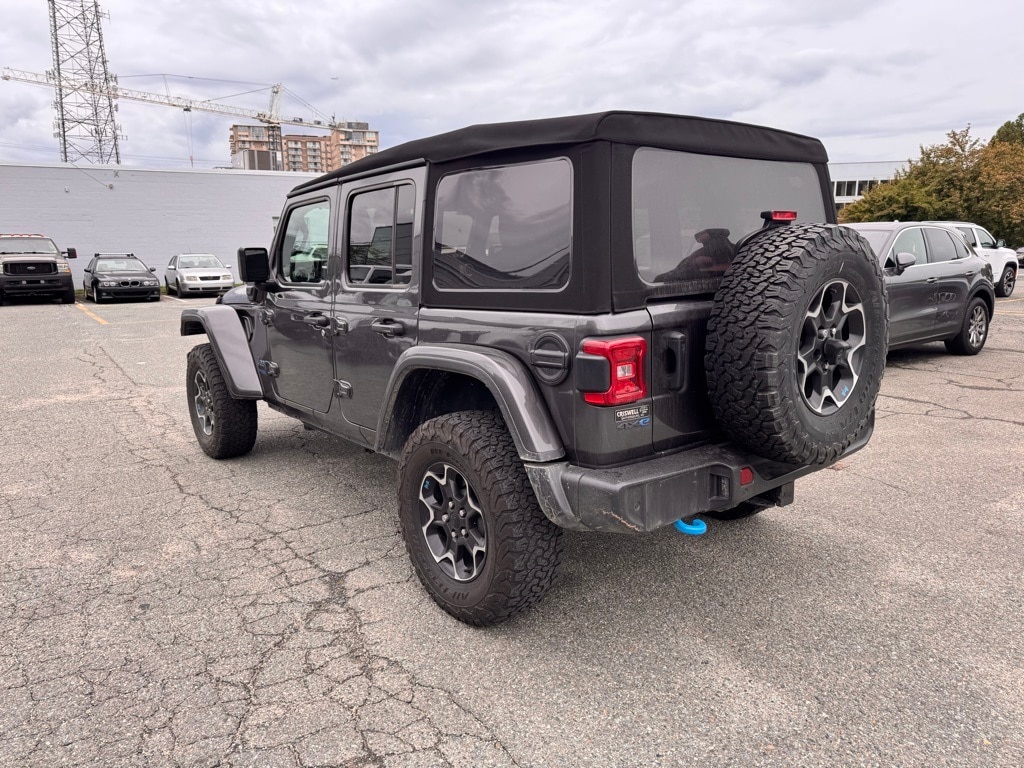 Certified 2022 Jeep Wrangler Unlimited Rubicon 4XE with VIN 1C4JJXR61NW123487 for sale in Bethesda, MD