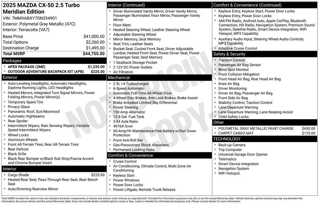 2025 Mazda CX-50 Meridian Edition - Photo 34