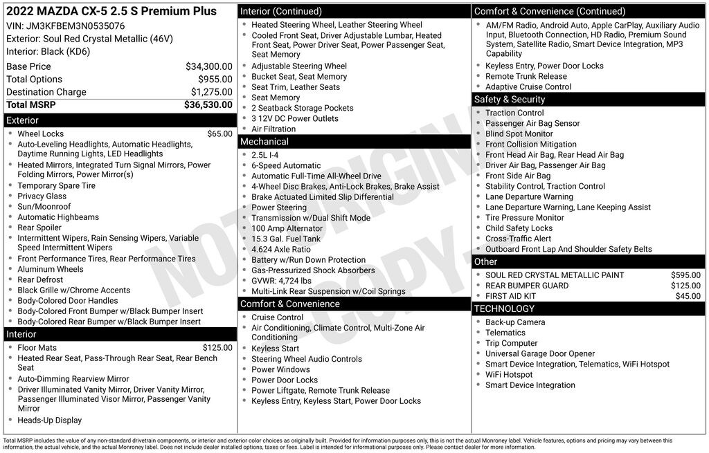 Used 2022 Mazda CX-5 2.5 S Premium Plus Package SUV