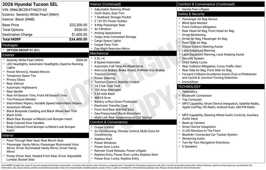 Used 2026 Hyundai Tucson SEL SUV