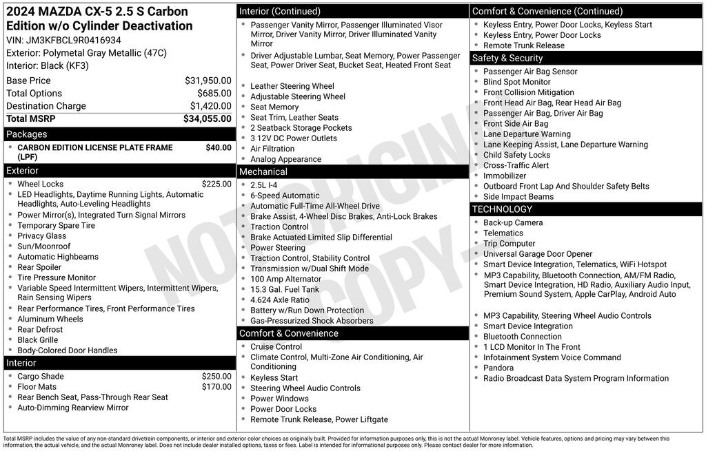 Used 2024 Mazda CX-5 2.5 S Carbon Edition SUV