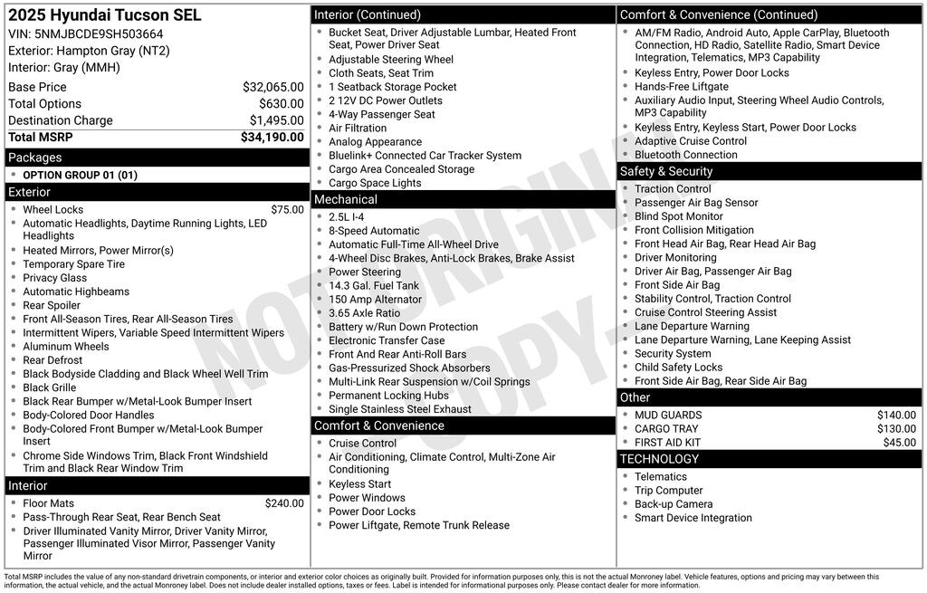 Used 2025 Hyundai Tucson SEL SUV