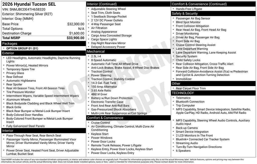 Used 2026 Hyundai Tucson SEL SUV