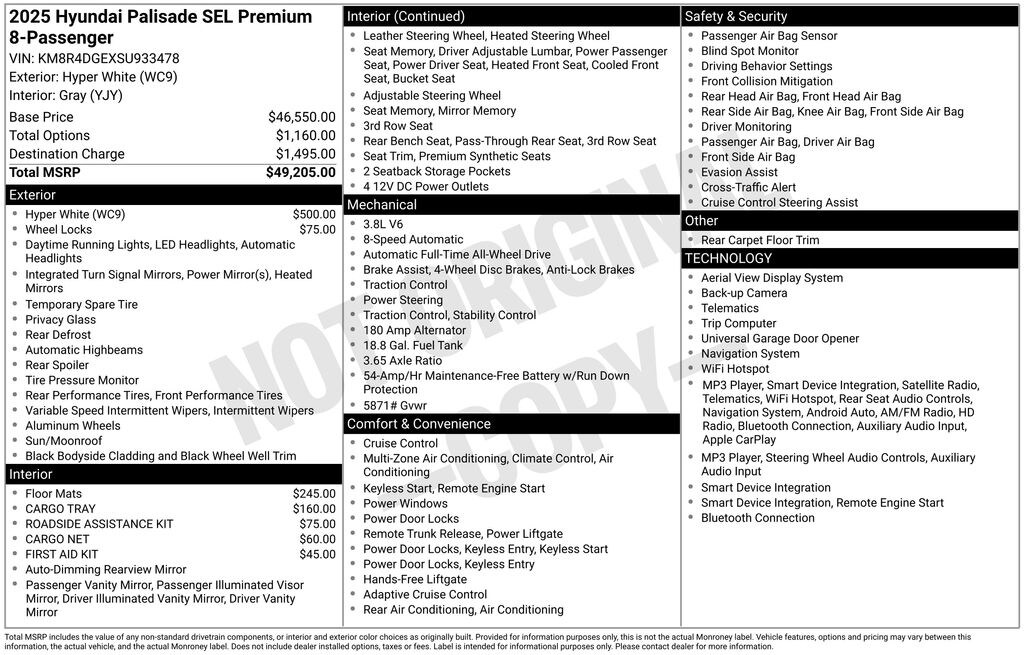 Certified 2025 Hyundai Palisade SEL Premium SUV
