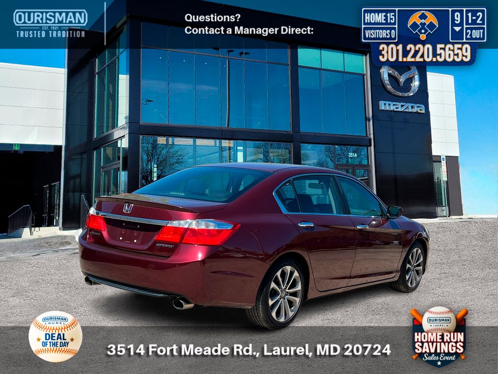 Used 2013 Honda Accord Sport with VIN 1HGCR2F59DA028091 for sale in Laurel, MD