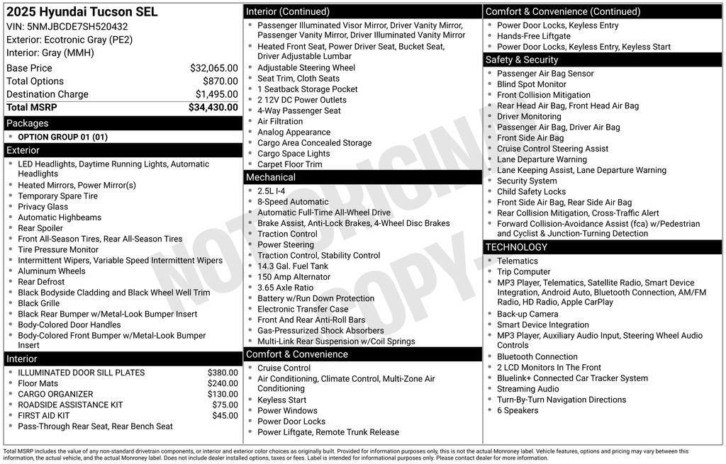 Certified 2025 Hyundai Tucson SEL SUV