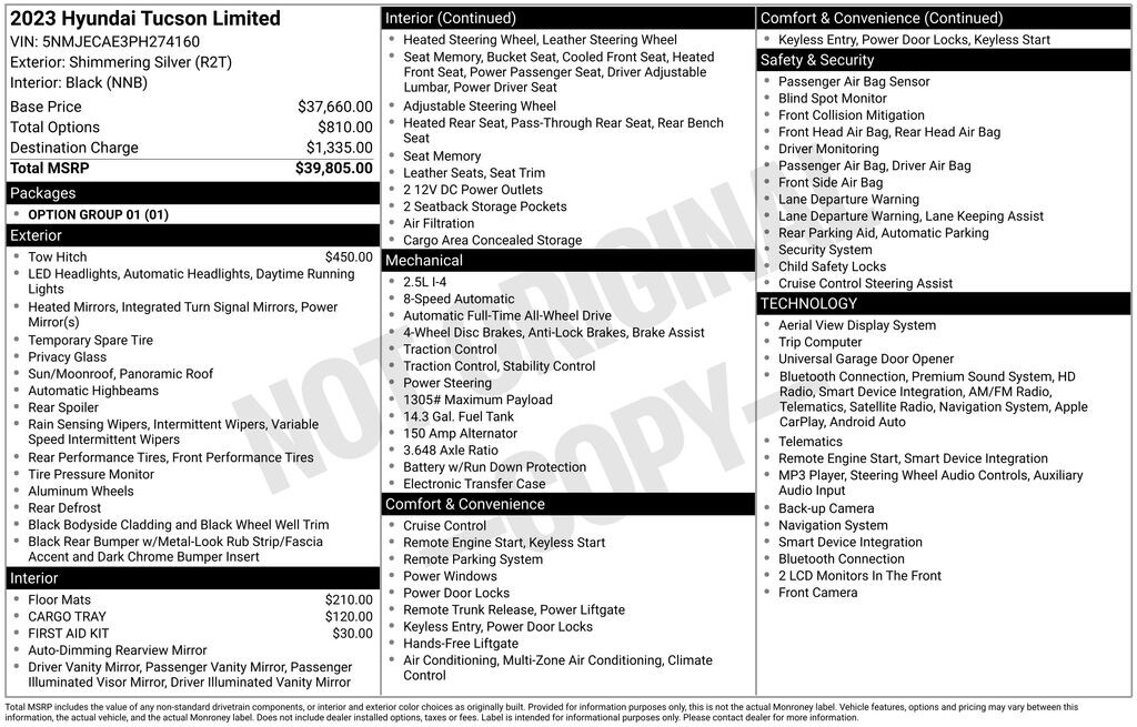 Used 2023 Hyundai Tucson Limited SUV