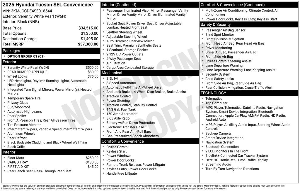 Certified 2025 Hyundai Tucson SEL Convenience SUV