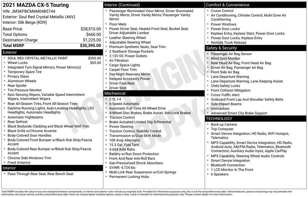 Used 2021 Mazda CX-5 Touring SUV